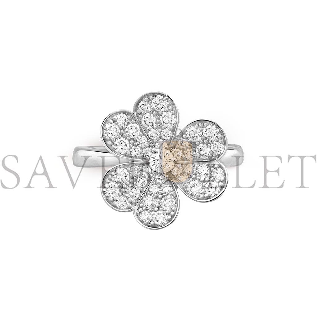 VAN CLEEF ARPELS FRIVOLE RING, 1 FLOWER - WHITE GOLD, DIAMOND  VCARD31600